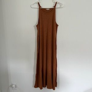 Madewell Tank Midi Casual dress in Rust